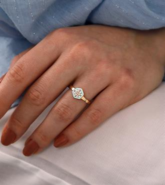 Yıldız Hexagon Yüzük