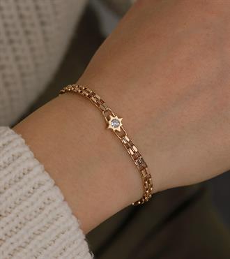 Davut Yıldızlı Zincir Bileklik