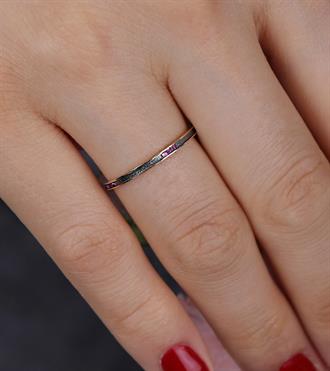 Pembe Taşlı Mini Yüzük