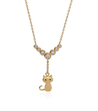 Kedi Sarkıtlı Lily Kolye