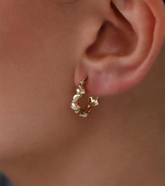 Damla Zikzak Halka Küpe