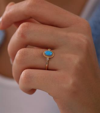 Aqua Vintage Yüzük