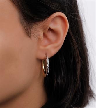 İki Renk Burgu Halka Küpe