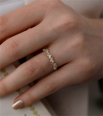 Taşlı Zikzak Yüzük