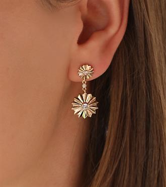 Sallantılı Yıldız Çiçeği Küpe