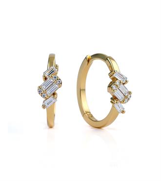 Bagetli Oval Halka Küpe