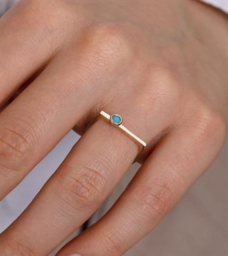 Firuze Toplu Düz Yüzük