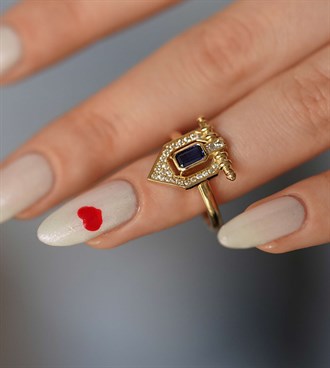 Alatan Yüzük-Lacivert