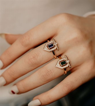 Alatan Yüzük-Lacivert