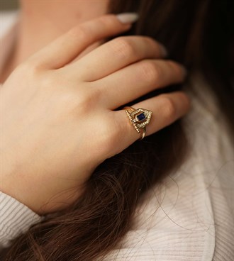 Alatan Yüzük-Lacivert