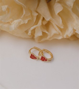 Altın Çilek Çocuk Küpe