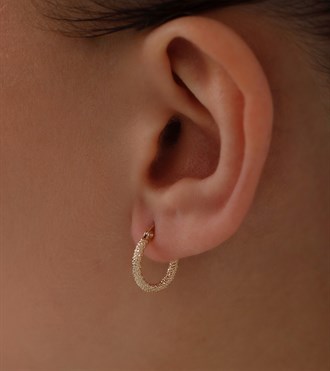 Altın Dövme Halka Küpe