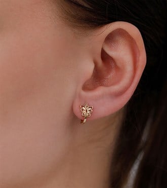 Altın Kelebek Çocuk Küpe