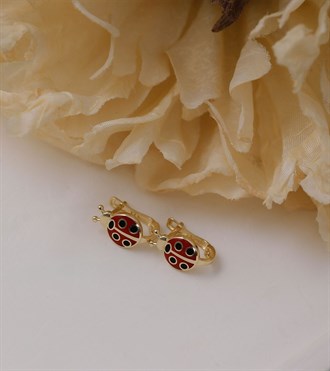 Altın Uğur Böceği Çocuk Küpe