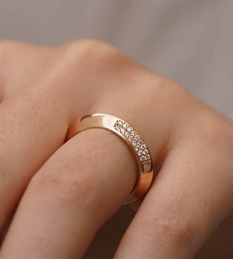 Asimetrik Taşlı Yüzük