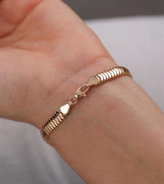 Taşlı İtalyan Balıksırtı Bileklik