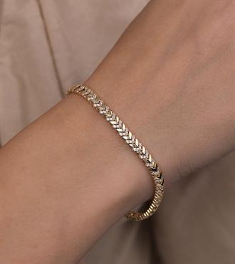 Taşlı Verev Bileklik