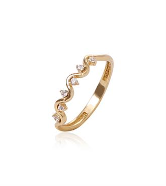 Dalgalı Taşlı Yüzük