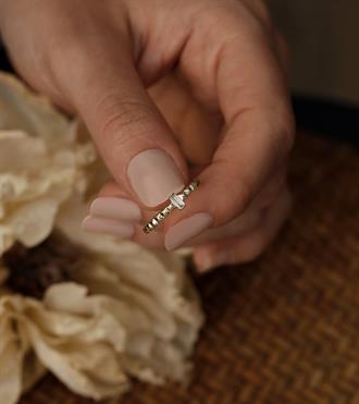 Bagetli Mini Prizma Yüzük