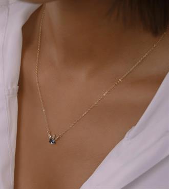 Baget Taşlı Kirpik Kolye