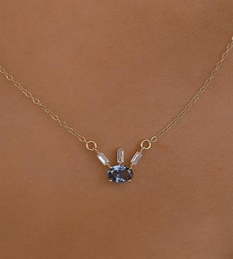 Baget Taşlı Kirpik Kolye