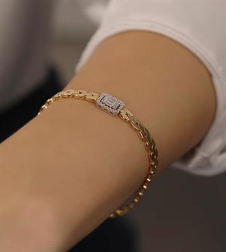 Bagetli Yılan Derisi Bileklik