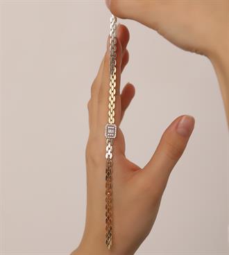 Bagetli Yılan Derisi Bileklik