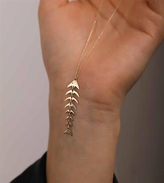 Balık Kılçığı Kolye 