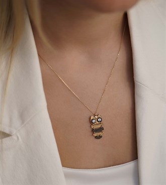 Baykuş Figürlü Kolye