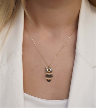 Baykuş Figürlü Kolye