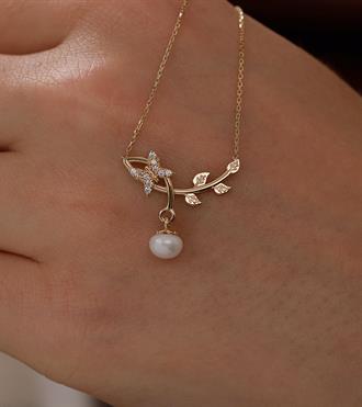 İncili Sarmaşık Kolye