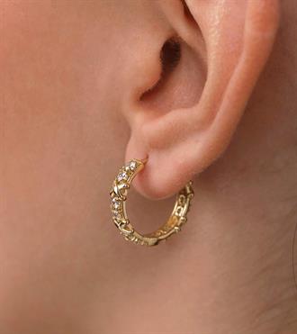 X Detaylı Halka Küpe