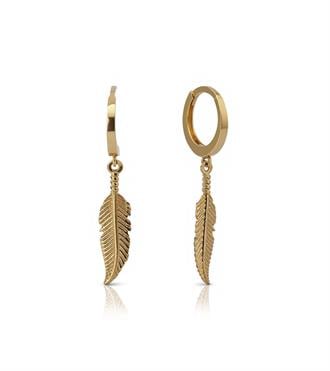 Kuş Tüyü Sallantılı Küpe