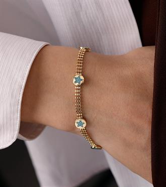 Firuze Yıldız Daireli Bileklik