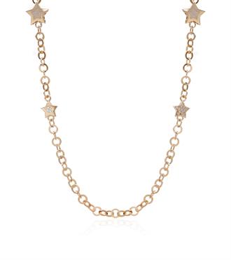 Yıldızlı Tasarım Zincir Mix Kolye