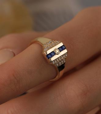 Aponi Yüzük-Lacivert