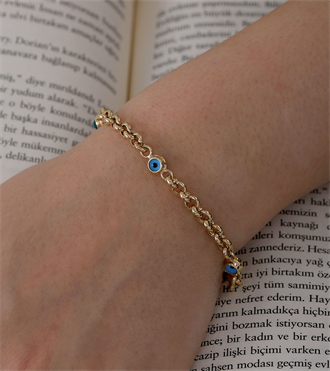 Gözlü Doç Zincir Bileklik