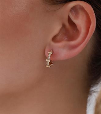 Pembe Taşlı Andre Küpe