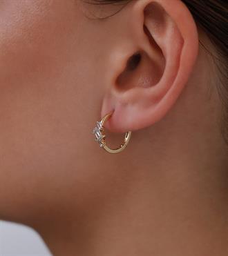 Bagetli Oval Halka Küpe