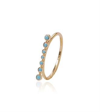 Firuze Sıralı Düz Yüzük