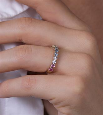 Rainbow Yarım Tur Yüzük