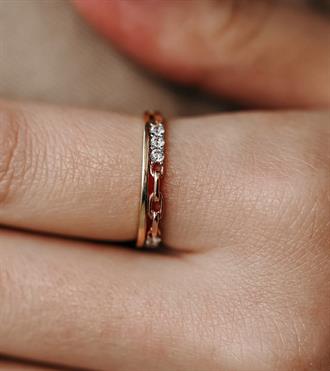 Taşlı Zincir Yüzük