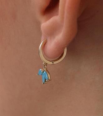 Firuzeli Lotus Küpe