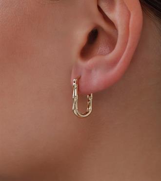 Kemik Dikdörtgen küpe