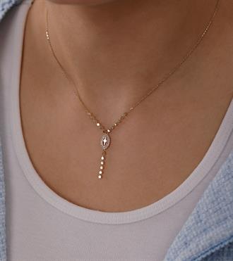Sarkıtlı Oval Tasarım Kolye