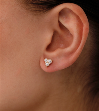 İnci Tria Vidalı Küpe