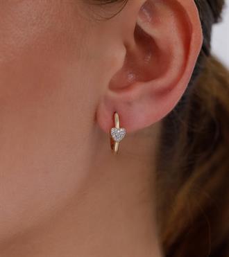 Kalpli Oval Halka Küpe