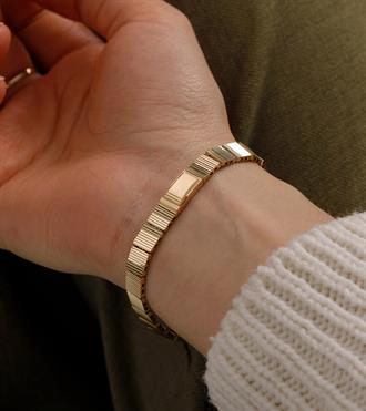 Çizgili Blok Bileklik