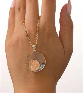 Çerçeveli Lira Kolye Ucu