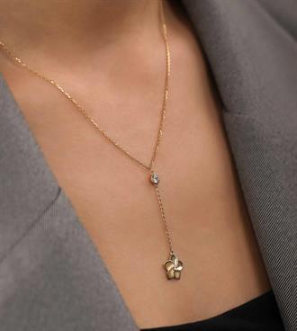 Çiçek Sarkıtlı Kolye